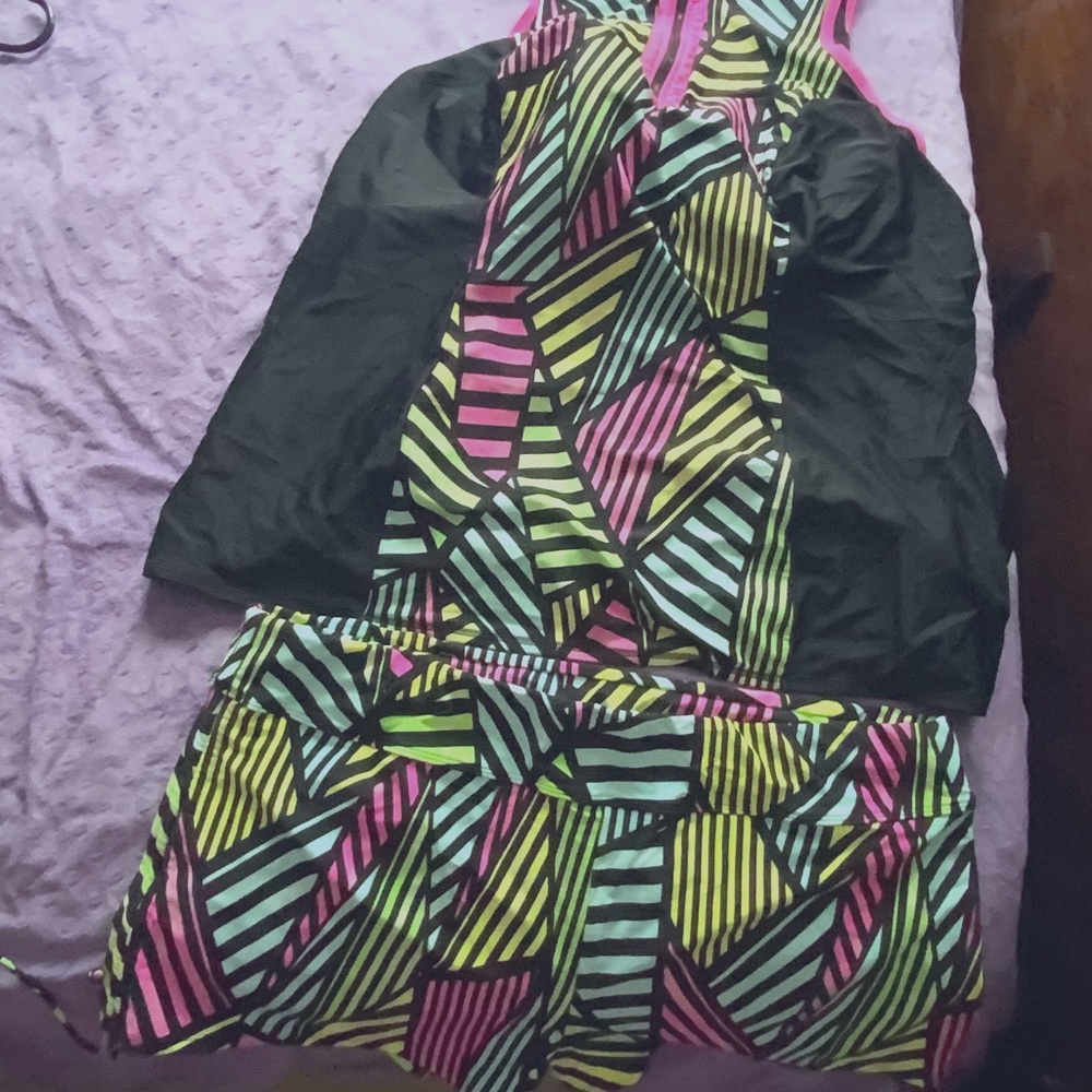 2 piece tank in with shorts bathing suit